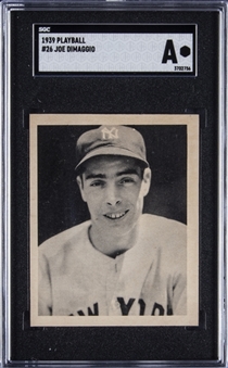 1939 Play Ball #26 Joe DiMaggio Rookie Card - SGC Authentic